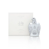 Ghala Zayed Luxury Silver: zilveren vogelvormige parfumfles met Arabische kalligrafie en bloemmotieven